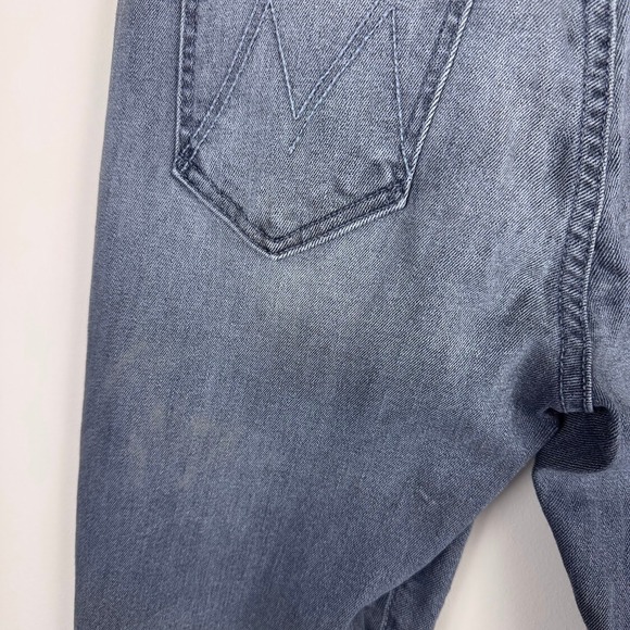 MOTHER The Swooner Supermoon Stripe Jeans Gray Wash Denim Size 26 - Picture 4 of 11